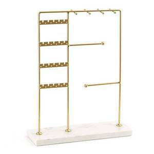 Support d'affichage de bijoux en métal doré d'aspect classique simple avec la conception de tour de Base en bois pour l'utilisation de support de bijoux de femmes - Product Image 4