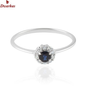 Anillo de compromiso de boda de joyería fina de Plata de Ley 925 de lujo al por mayor Zirconia cúbica aguamarina clásico de moda informal - Product Image 4