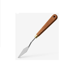 Couteaux à peinture Spatule en acier inoxydable Couteaux à palette avec manche en bois pour peinture à l'huile et à la gouache - Product Image 6