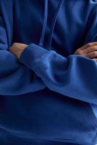 Sweat à capuche surdimensionné pour hommes 100% coton sweats à capuche thermiques pour la saison d'hiver avec dentelle à capuche - Product Image 5