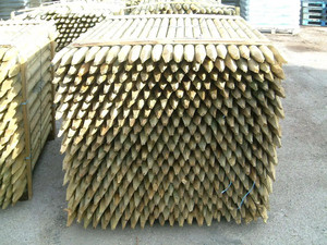 Piquets en bois piquet en bambou naturel clôture de jardin décoratif écologique bois dur rond piquets de jardin en bois à vendre - Product Image 5