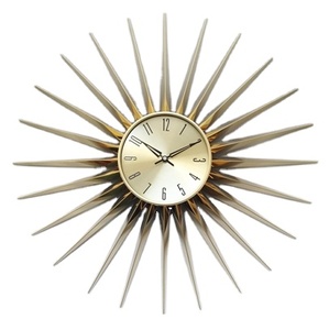 Hot Selling Iron <b>Clock</b> Wall <b>Art</b> Hotel Home Office Bedroom Handmade Decorative Geometric Floral Design Luxury Metal Wall - Product Image 1