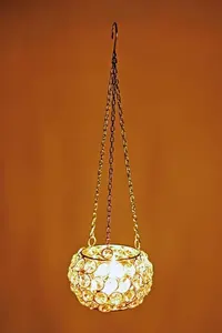 Bougeoir votif d'intérieur de forme ronde fait à la main Design merveilleux pour la décoration de la maison de Noël Produit le plus vendu fabriqué en Inde - Product Image 6