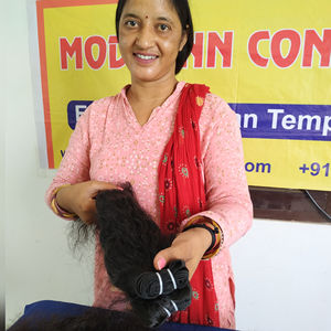 Extensiones de Cabello Humano Remy Indio 100% Virgen al por Mayor, Sin Procesar, Crudo, 100% Doble Trama, Color Natural, Cabello Liso - Product Image 5