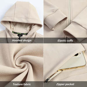 Costume de couleur unie pour hommes, survêtement de course à pied d'hiver en coton de haute qualité - Product Image 5