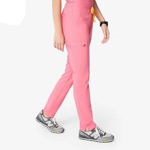 OEM personalizado hombres y mujeres Hospital Scrubs Tops manga corta lona Stand Collar tejido fabricado uniformes personalizados - Product Image 3