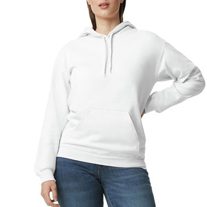 Sweat à capuche d'hiver en coton tricoté épais et écologique pour femme, avec doublure polaire douce et logo personnalisé sur le devant – Vente en gros - Product Image 4
