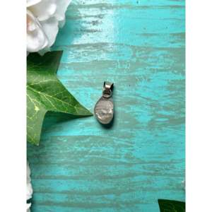 Handmade Blue Moon Turquoise & Sterling <b>Silver</b> Pendant Navajo Bezel Setting Inlay Technology - Product Image 5