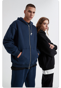 Nouvelle mode de pulls à capuche en coton lourd hommes et femmes luxe qualité fermeture éclair surdimensionné et motif araignée pour l'hiver - Product Image 4