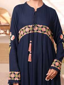 Vente en gros en vrac Robe musulmane design durable 2024 Dubaï Simple Abaya pour femme à la mode Hi jab Baggy Abayas pour femme personnalisées - Product Image 6