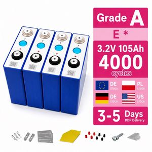 Batterie LiFePO4 105Ah LF105 Grade A, cellule prismatique 3,2V, batterie au phosphate de fer et de lithium 100Ah/105Ah pour système de stockage d'énergie - Product Image 1