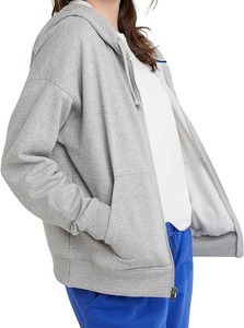 Sweat à capuche zippé pour femmes 80% coton 20% Polyester lavage en Machine léger sweat à capuche pour femmes haut court sweats à capuche manteau usine - Product Image 4