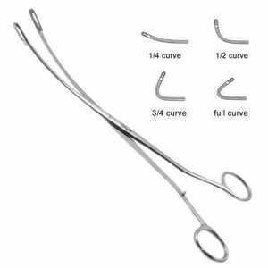 Fórceps de piedra de riñón Randall 7,5 pulgadas 19,1 cm completamente curvo/ligeramente curvado dentado para eliminar cálculos renales - Product Image 4