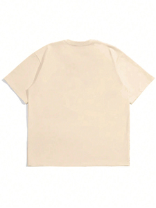 Camiseta vintage de alta calidad con estampado para hombre, corte relajado, cuello redondo, manga corta, informal, con diseño en contraste en la espalda. - Product Image 5