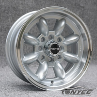 Velg Mobil Fonyee Terlaris Universal 4 Lubang 4X100 114.3mm PCD 60.1mm CB 7mm ET Baru Berkualitas Tinggi 13 Inci Bahan Aluminium Alloy