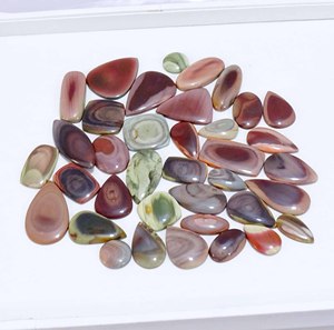 Cabochon de jaspe impérial naturel de forme et de taille mélangées Pierres précieuses de quartz en vrac pour la fabrication de bijoux - Product Image 2