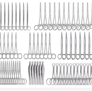 Juego de Instrumentos Quirúrgicos Veterinarios de 72 Piezas, Kit de Esterilización y Castración, Manual, Acero Inoxidable Alemán, Certificado CE - Product Image 1