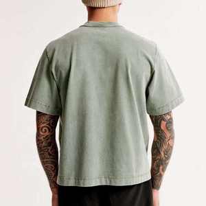 เสื้อยืดคอกลมทรงโอเวอร์ไซส์ผ้าคอตตอนเนื้อหนา 100% สไตล์สตรีทแวร์  รับสกรีนโลโก้ OEM ตามแบบ - Product Image 2