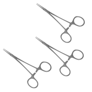 Fórceps de arteria de mosquito Halstead profesional 12,5 cm fórceps médicos quirúrgicos dentales de acero inoxidable grado DIY con soporte OEM - Product Image 1