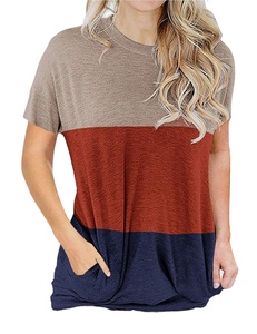 Nouveau été à la mode femmes T-Shirts meilleure qualité nouveau décontracté solide respirant au prix de gros haute qualité femmes t-shirt - Product Image 1