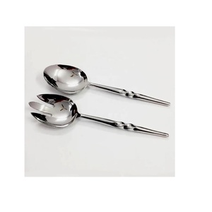 Servidor de ensaladas de acero inoxidable, juego de cubiertos de Metal, cuchara y tenedor para servir ensalada, nuevo diseño - Product Image 2