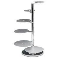 Support de plaque de style unique en acier inoxydable avec finition argentée, parfait pour le stockage des ustensiles de cuisine et l'affichage de table élégant