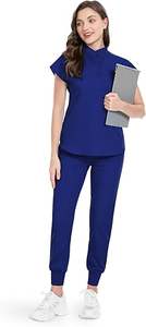 Personalizado de poliéster y Spandex de talla grande Mujer Jogger Set V Cuello Hospital Médico Scrub Uniforme de enfermera - Product Image 2