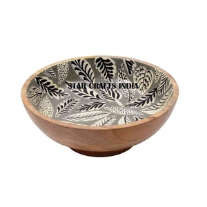 SCI bol à salade en émail en bois de manguier personnalisé fabriqué en Inde vente chaude 2023 hôtel restaurant et maison - Product Image 1