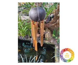 Carillons éoliens en bambou pour oasis de détente-Mélodies naturelles artisanales pour patio, jardin et ambiance zen, carillons éoliens en bambou - Product Image 5