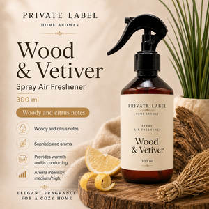 Aromatizante en Aerosol de Madera y Vetiver de Marca Privada 300ml OEM |   Aromatizante para el Hogar en Aerosol |   España UE - Product Image 2