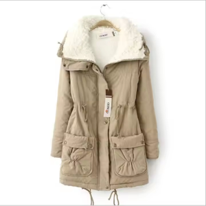 Veste Parka chaude à capuche de Style décontracté pour femmes respirante grande taille saison d'hiver réversible caractéristique Street Wear doublure polaire - Product Image 2