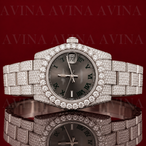 Reloj de Lujo de Cuarzo y Acero Inoxidable para Hombre |   Reloj de 41 mm con esfera de cristal, números romanos, correa de 20 mm y cierre oculto, para uso diario/negocios - Product Image 3