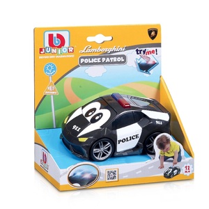 Burago Junior per Lamborghini Huracan auto della polizia suoni giocattolo e luci per bambini 2-4 anni - Product Image 1