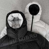 Veste matelassée réversible personnalisée de haute qualité 100% en duvet pour homme, grande taille, imperméable, respirante, écologique, style hip-hop