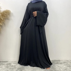 Robe modeste pour femmes Abaya Khimar manches chauve-souris Burqa Caftan Robe mignon Style islamique arabe motif solide vêtement de prière turquie - Product Image 1