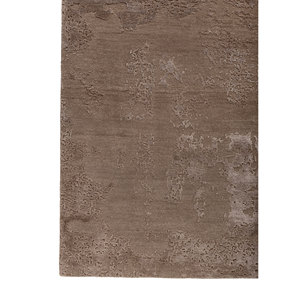Kavi Hand Knotted <b>Wool</b> & Bamboo Silk Rugs Beige & <b>Brown</b> Project Error-for Kitchen Esk-431 - Product Image 4