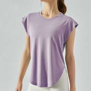 Tops dos nageur sans manches, chemises de course coupe classique, débardeur d'entraînement pour filles, yoga, athlétisme, gym, sport, en spandex écologique - Product Image 4