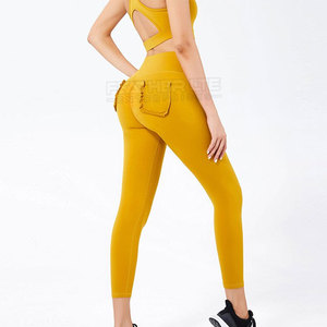 Conjunto de Yoga de talla grande para mujer, conjunto de Yoga de secado rápido, servicio OME, diseño personalizado, conjunto de Yoga para mujer - Product Image 4