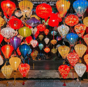 Lanternes en soie de Hoi an Design élégant inspiré du Vietnam pour les festivals de remise des diplômes de Noël et la décoration murale dans les restaurants/magasins - Product Image 2