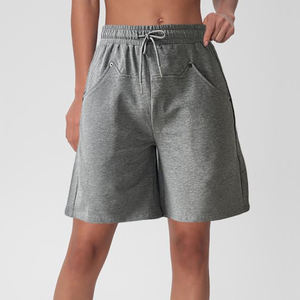 100% algodón Mujer correr deportes alto rendimiento ligero con bolsillos elástico Fitness Casual pantalones cortos para mujeres pantalones cortos - Product Image 4