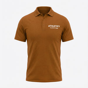 เสื้อเชิ้ตแขนสั้นผู้ชาย ผ้าคอตตอนเจอร์ซีย์สั่งทำพิเศษ ไซส์ใหญ่ สวมใส่สบาย เหมาะสำหรับทีม  สามารถสกรีนชื่อ โลโก้ได้ ระบายอากาศได้ดี - Product Image 1