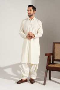 Pakistán Shalwar Kameez Set Ropa islámica Hombres Salwar Kameez Slim Fit Casual Party Wear Venta al por mayor - Product Image 5