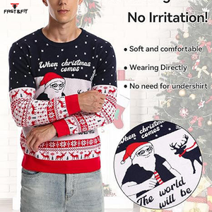 Custom Logo Solid Digital Printing Polyester/Cotton Fleece Eco-Friendly Breathable Christmas Sweatshirts Comfortable Winter - Product Image 3