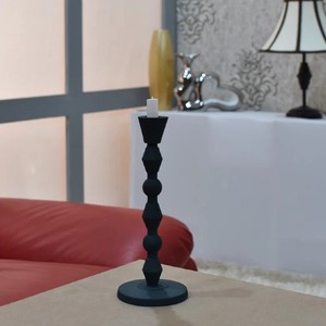 Portavelas de Pilar verde de bosque geométrico de aluminio hecho a mano, candelabro decorativo para decoración del hogar, mesa de boda - Product Image 2