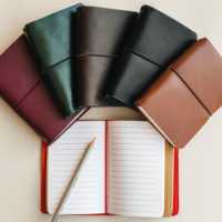 Carnet A5 de voyage d'affaires en cuir véritable fait main, de luxe, classique, de haute qualité, anti-odeur, léger, écologique et rechargeable