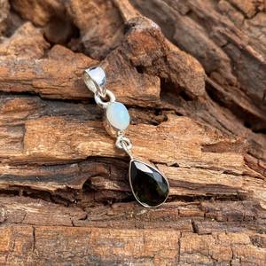 Pendentif opale naturelle fait main, collier en argent sterling 925, bijoux pour femme, cadeau - Product Image 6