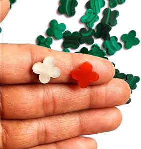 Super Qualité Nacre Lâche Trèfle Forme Pierre Taille 12-15 Nacre Multi Couleur Sculpture Pierre Pour Festival Bijoux - Product Image 2