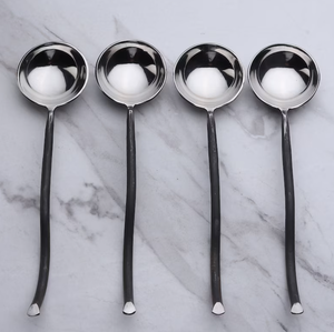 ที่ขายดีที่สุดช้อนโลหะซุป Ladles ซุปด้ามยาวเสิร์ฟสําหรับร้านอาหารครัวที่บ้านในราคาไม่แพง - Product Image 4