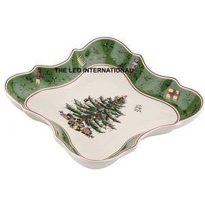 Bandeja de Navidad chapada en plata con forma redonda de Metal de aluminio Estilo elegante Venta caliente Bandeja de Navidad de la más alta calidad - Product Image 2