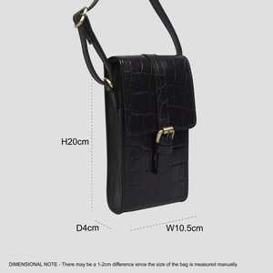 Bolso cruzado de cuero genuino con relieve de cocodrilo de calidad superior Estilo bohemio vintage Fabricación de proveedores indios superiores - Product Image 5